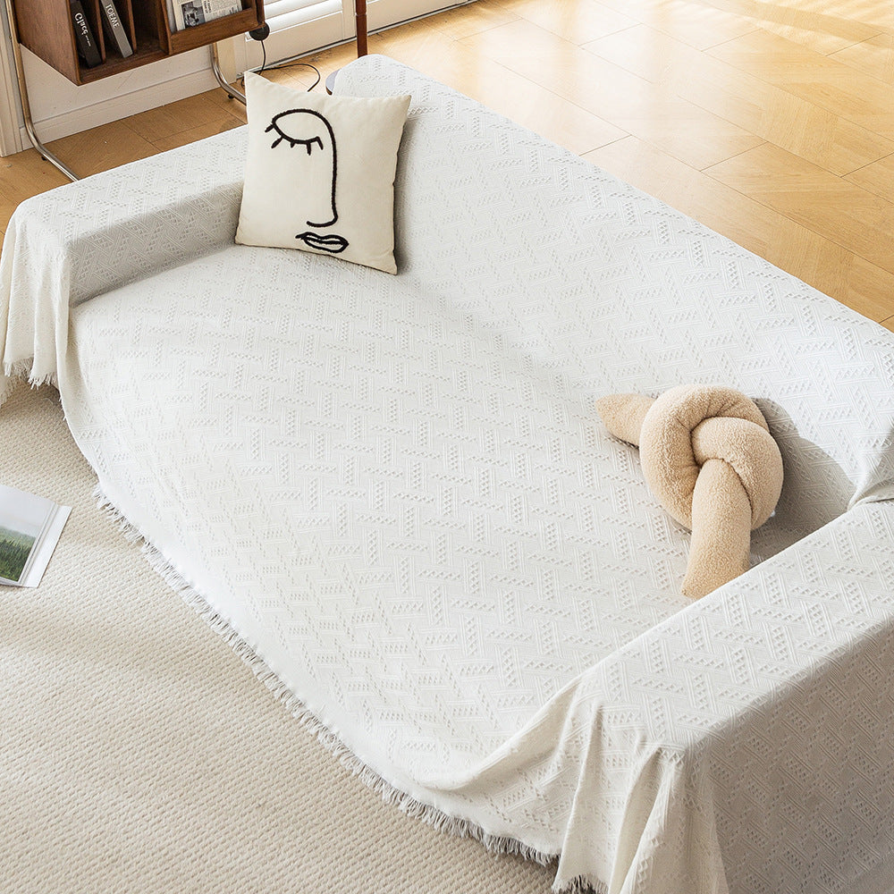 Strukturierte gewebte Sofa-Wurfdecke