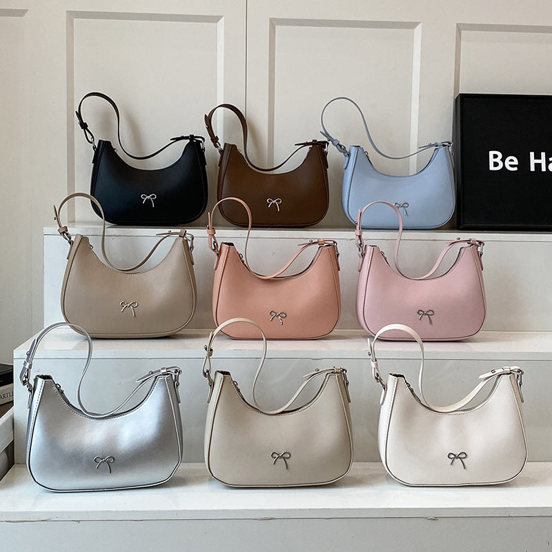 Stylische Bow Detail Schultertasche Brehn