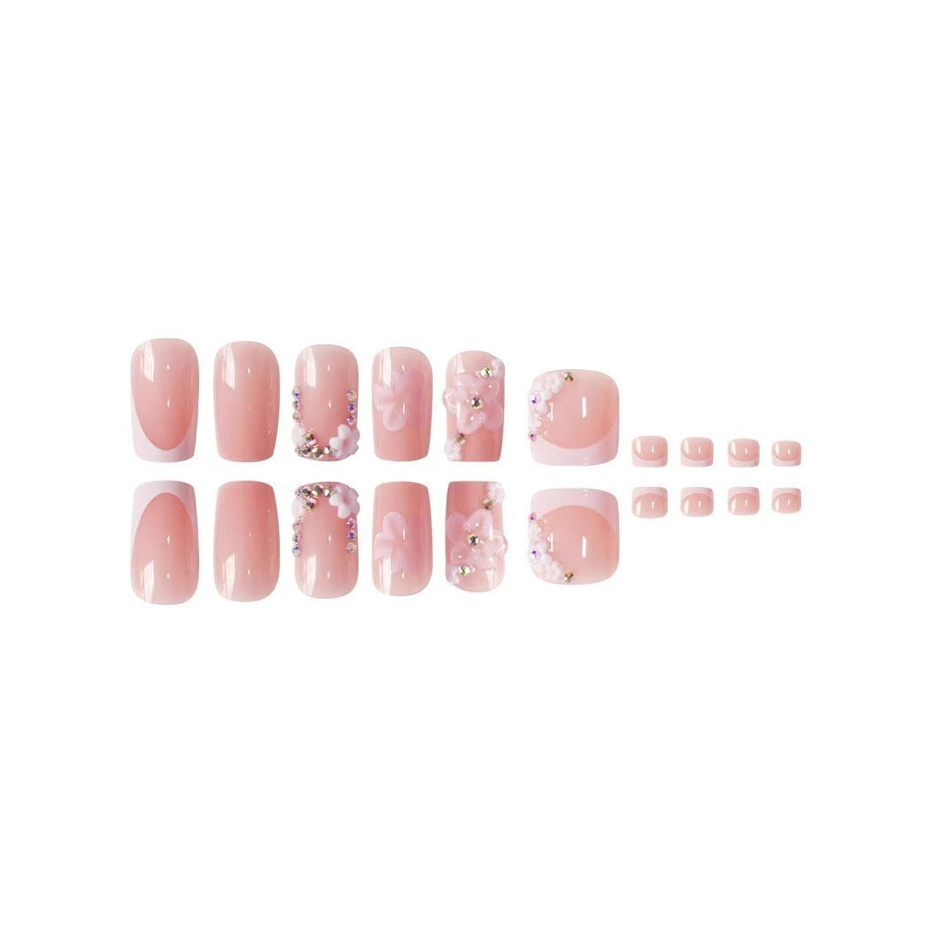 Dekorative florale Press-On-Nagelerweiterungen Brehn