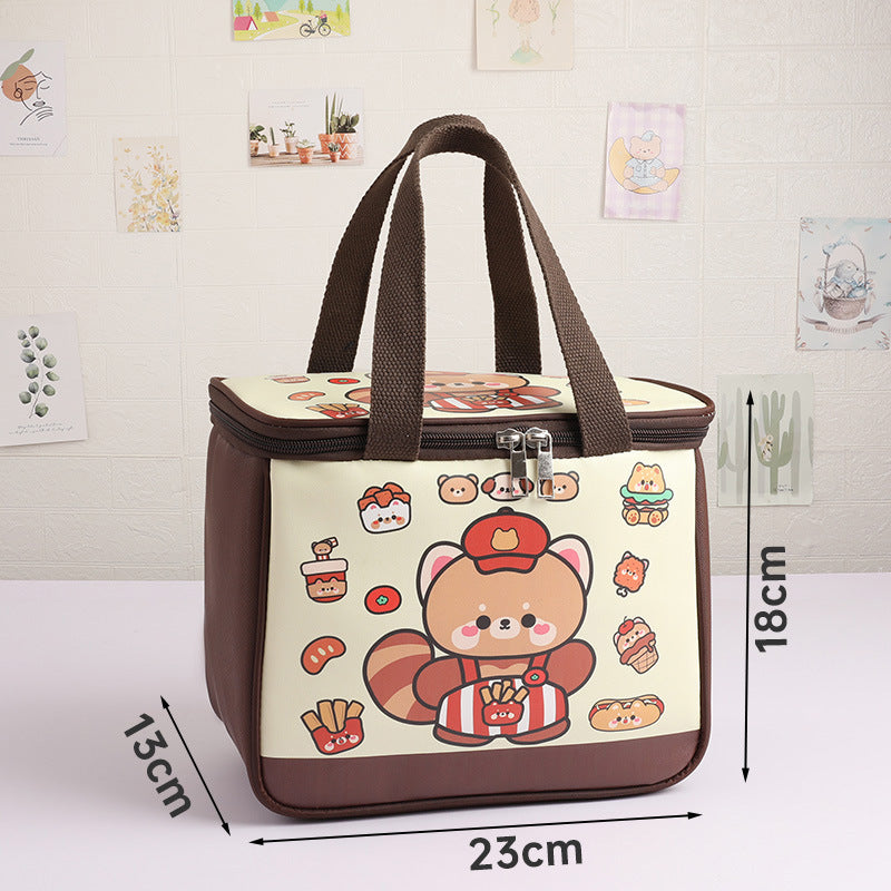 Isolierter Cartoon Lunch Tote Brehn