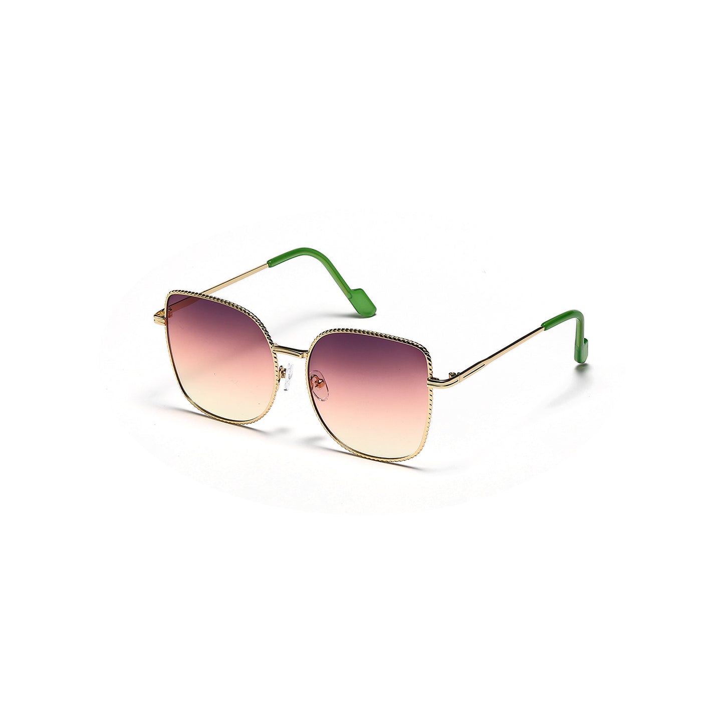 Damen modische oversized Designer-Sonnenbrille mit facettenreichem Rahmen Brehn