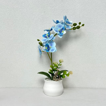 Elegante Kunstorchideen-Anordnung für die Wohnkultur Präsentation