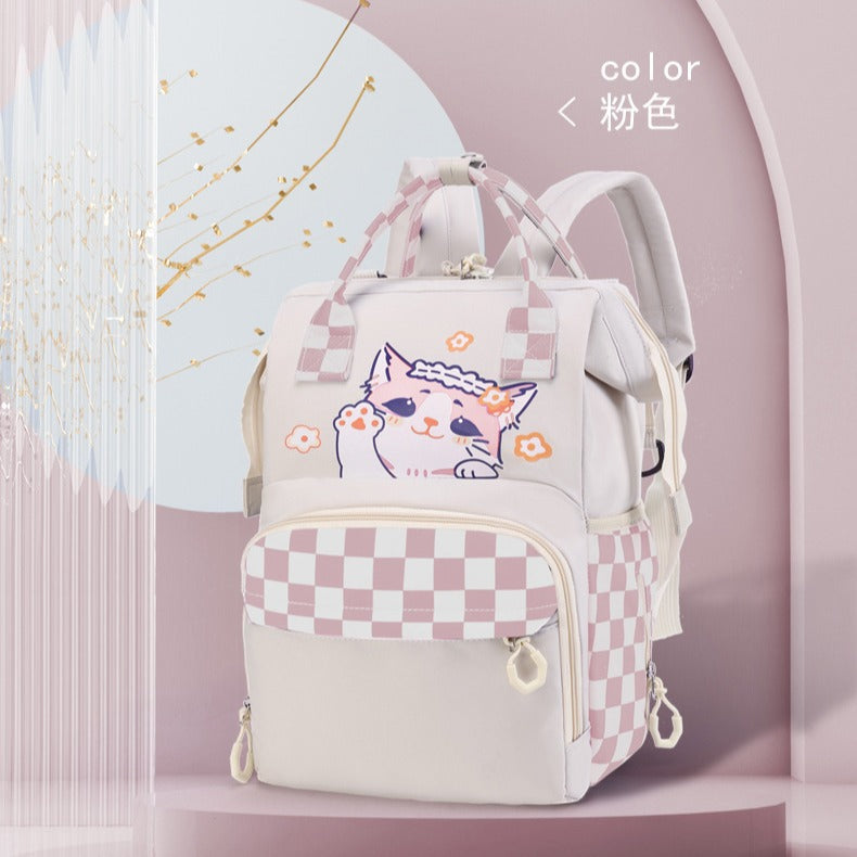 Verspielt katzenmotivierter Mehrere-Taschen-Rucksack Brehn