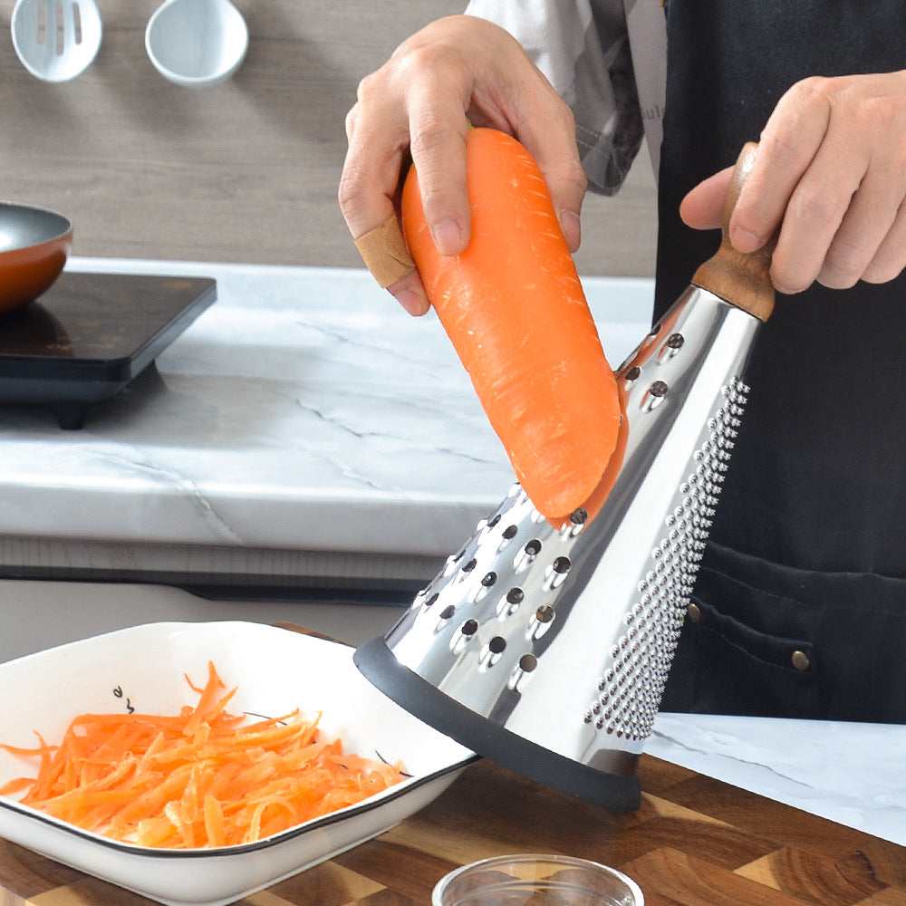Ergonomische Edelstahl-Küchenreibe mit Rutschfestem Griff Brehn