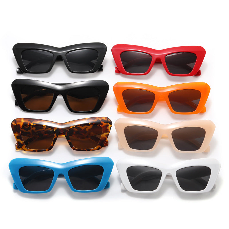 Damen modische Oversized-Sonnenbrille mit kantigem Rahmen Brehn