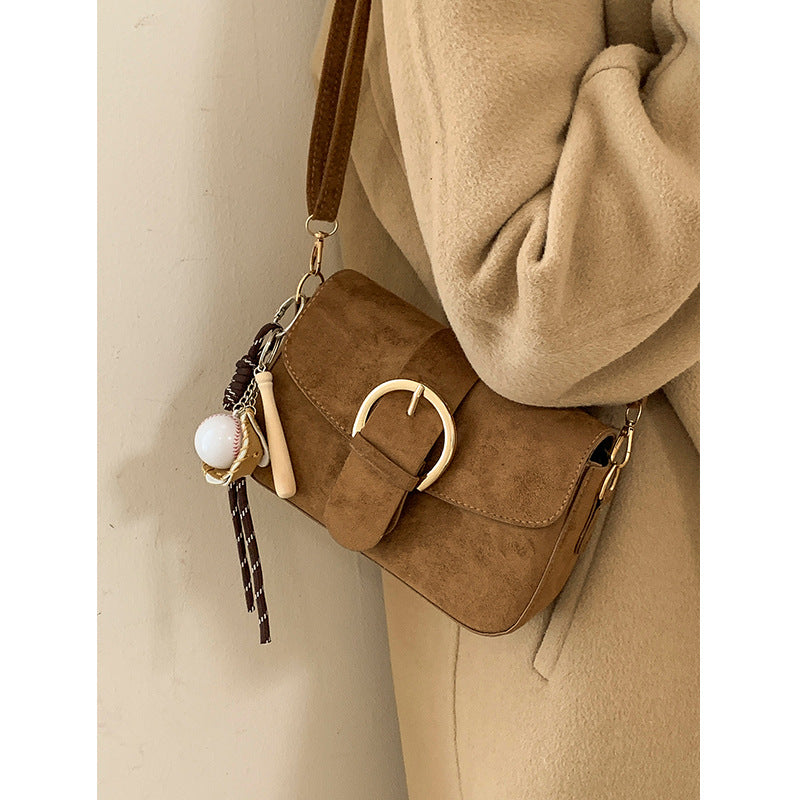 Elegante Wildleder Umhängetasche