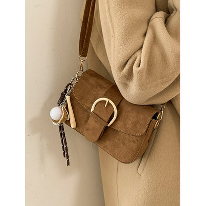 Elegante Wildleder Umhängetasche