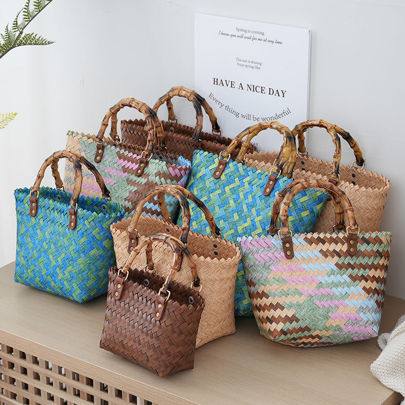 Handtasche Aus Geflochtenem Bast Brehn