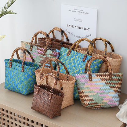 Handtasche Aus Geflochtenem Bast Brehn