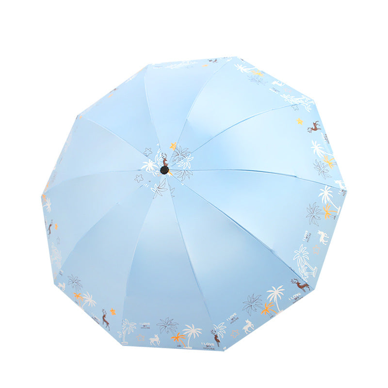 Damen Faltbarer Regenschirm mit tierischem Motiv Brehn