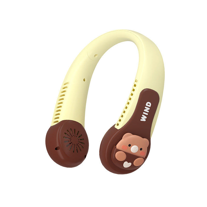 Unisex Tragbarer Nackenventilator mit kreativem Tierdesign Brehn
