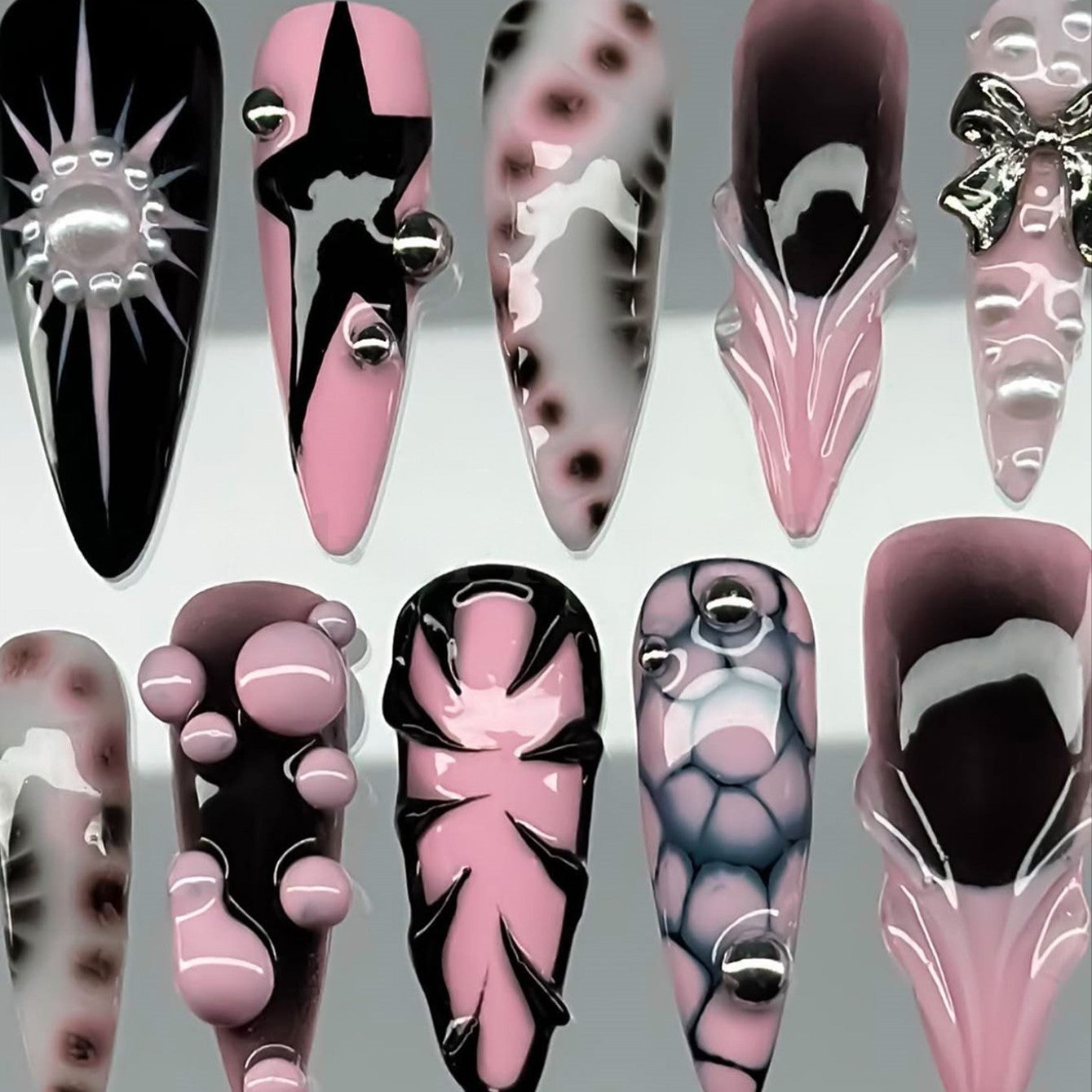 Künstlerisches 3D Nagelkunst Set Brehn