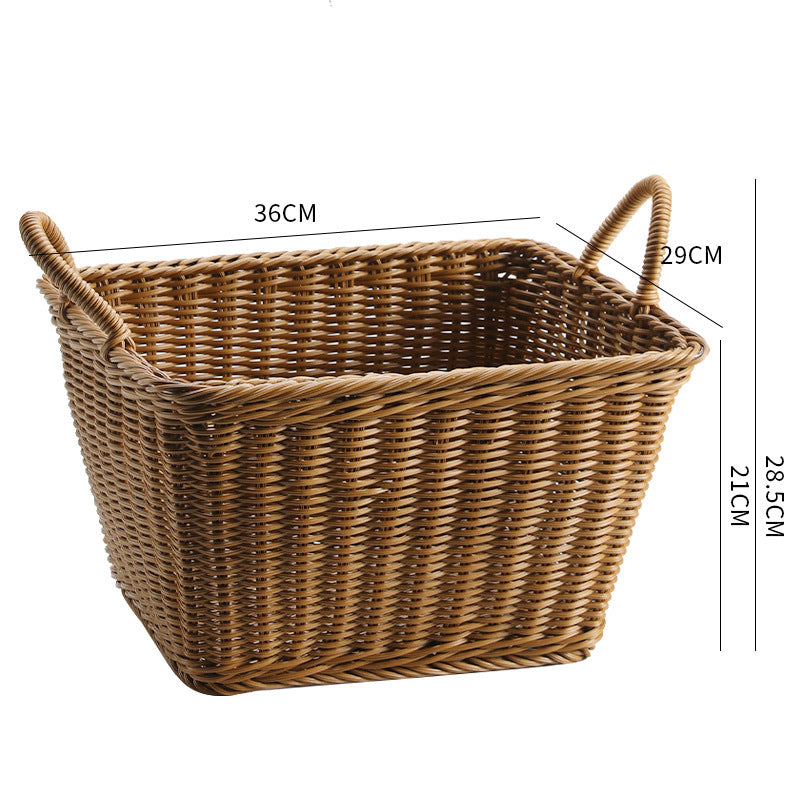 Unisex Geräumiger Aufbewahrungskorb aus geflochtenem Rattan Brehn