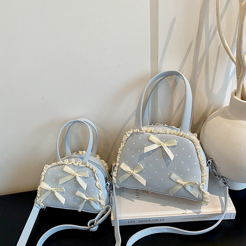 WoCharming Schleifen-verzierte Alltagshandtasche Brehn