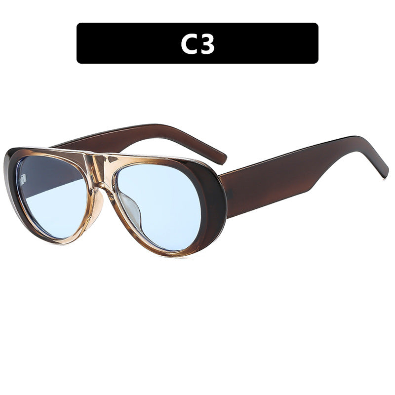 Damen modische Sonnenbrille mit futuristischem Design und polarisierten Gläsern Brehn