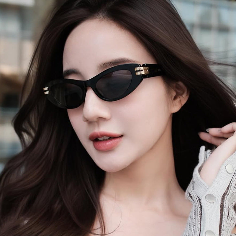 Damen Cat-Eye Sonnenbrille mit luxuriösen Akzenten Brehn