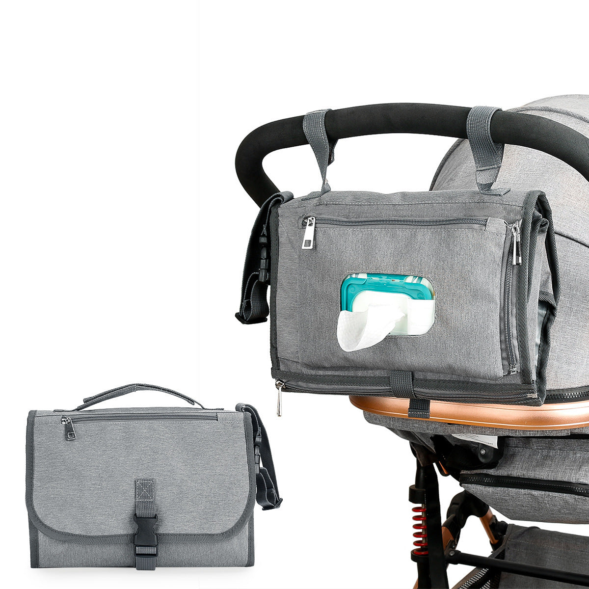 Praktische Wickeltasche mit Multifunktionalen Fächern Brehn