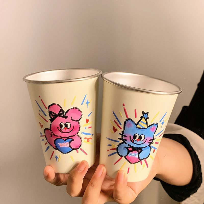 Kreative Trinkglas mit Lustigem Katzenmotiv Brehn