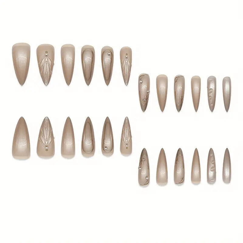 Premium Sculpted Press-On Nail Art Brehn