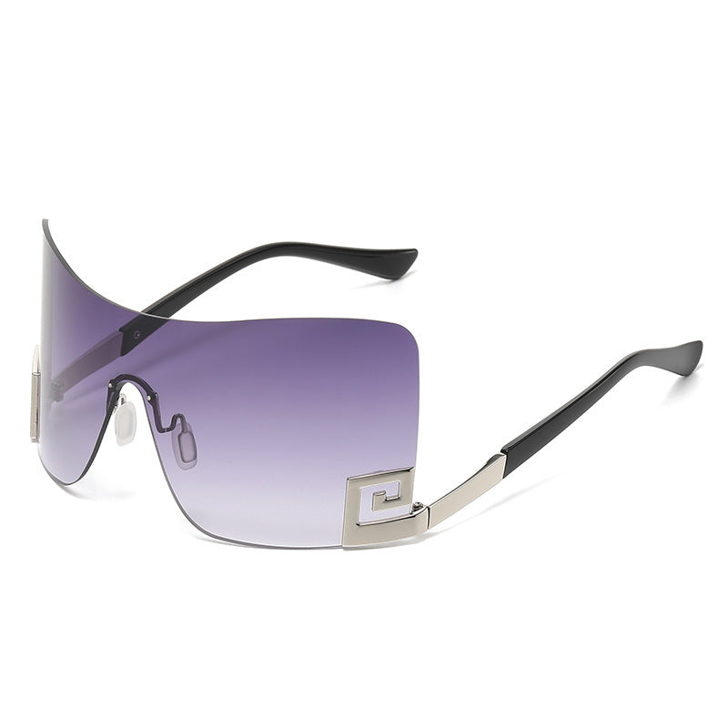 Damen Oversized Shield-Sonnenbrille mit extravagantem Design Brehn