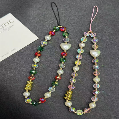 Buntes Perlen Charm Halskette Brehn