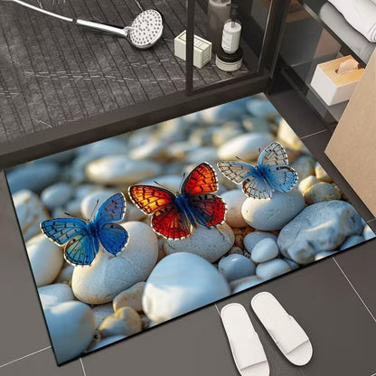 Reflektierender floraler Badematte