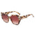 Damen oversized Sonnenbrille mit robustem, facettiertem Rahmen Brehn