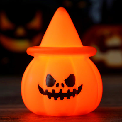 Halloween LED Kürbis-Stimmungslicht mit Hexenhut