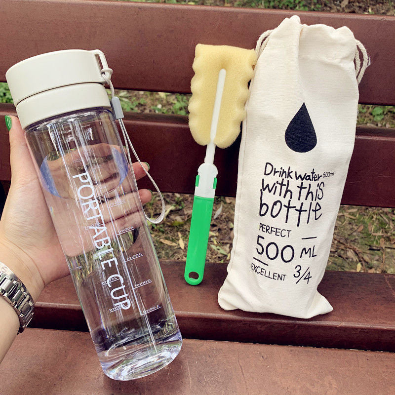 Damen tragbare Wasserflasche mit praktischem Reinigungssystem Brehn