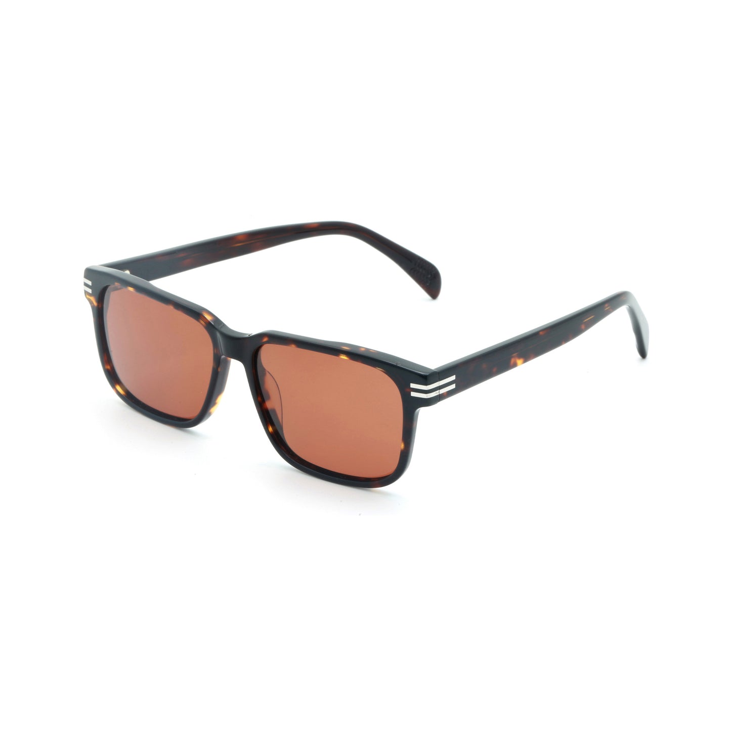 Damen modische Sonnenbrille mit transparentem Rahmen und grünen Gläsern Brehn
