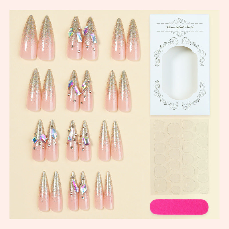 Kunstnagelset mit hochwertigen Glitter- und Strassverzierungen Brehn