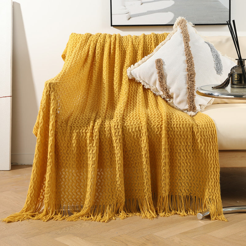 Gemütliche Strickwurfdecke Brehn