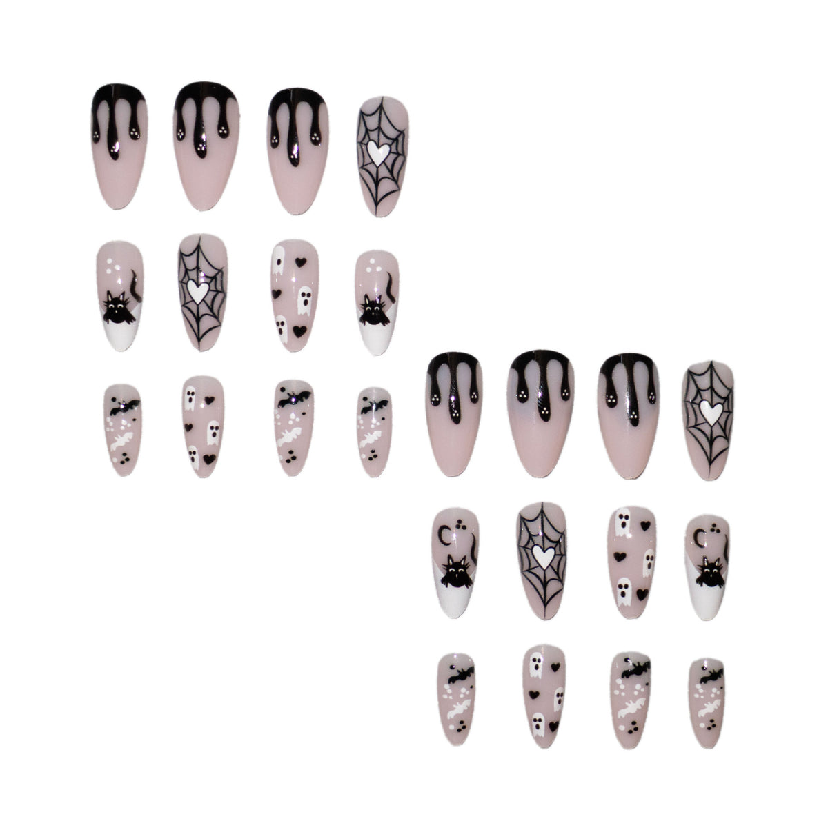 Halloween-Themen Press-On Nagelkunst Brehn