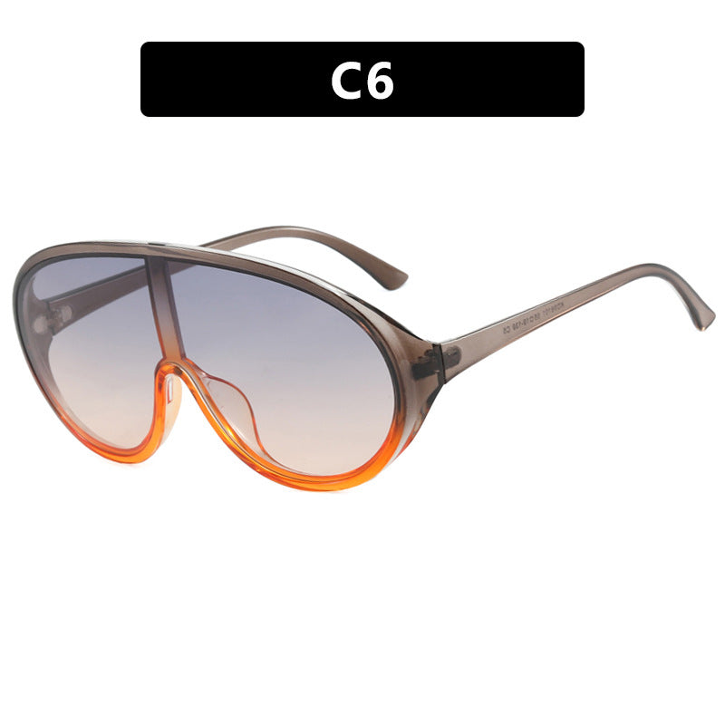 Damen futuristische Sonnenbrille mit großflächigen Gläsern und ergonomischem Rahmen Brehn
