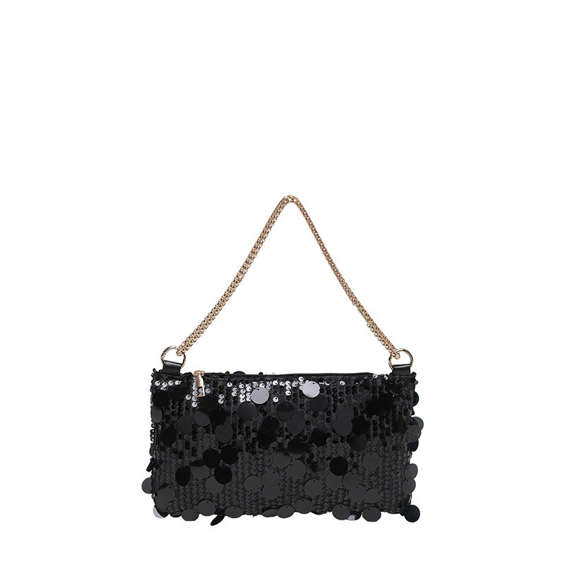 WoGlamorous Abend Pailletten Clutch Brehn