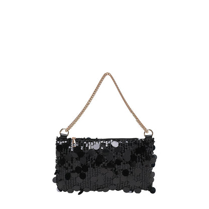 WoGlamorous Abend Pailletten Clutch Brehn
