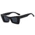 Damen auffällige Designer-Sonnenbrille mit modernem Prisma-Rahmen Brehn
