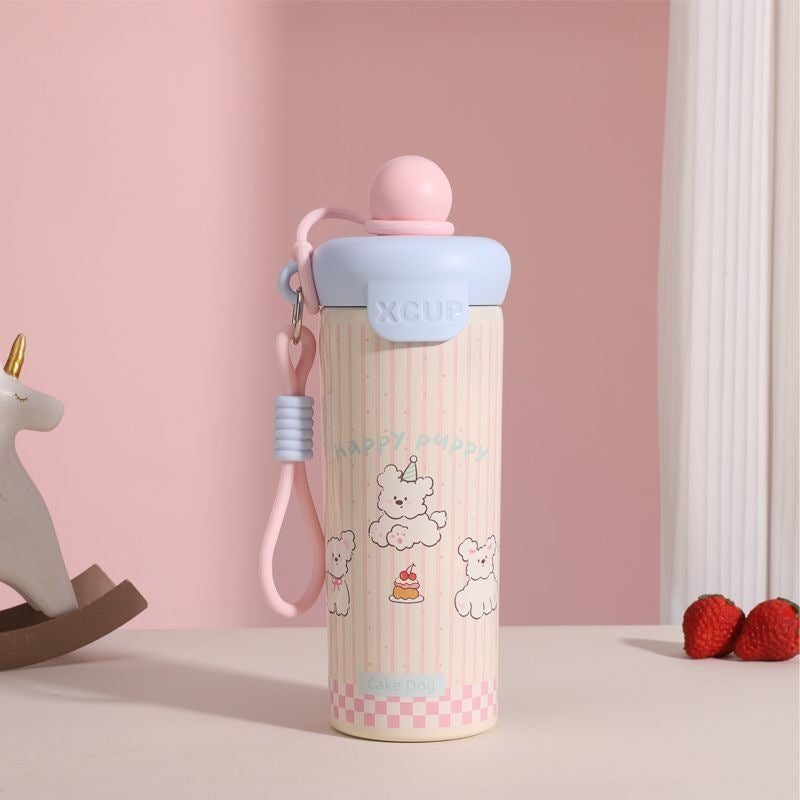 Damen Freizeit-Trinkflasche mit niedlichem Katzenmotiv Brehn