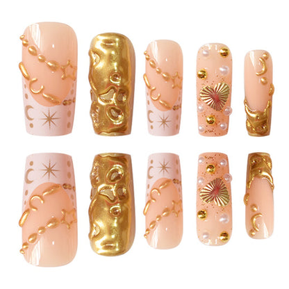 Premium Dekorative Press-On Nagelkunst Brehn
