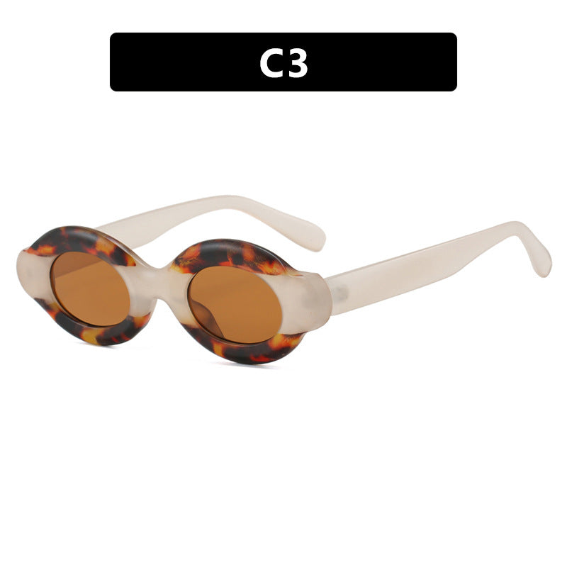 Damen Sonnenbrille im trendigen Retro-Design mit ovalen Gläsern Brehn