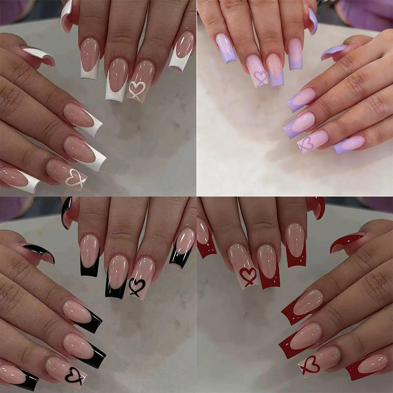 Künstlerisch Herz-inspiriertes Acryl-Nagelkunst-Enhancements Brehn