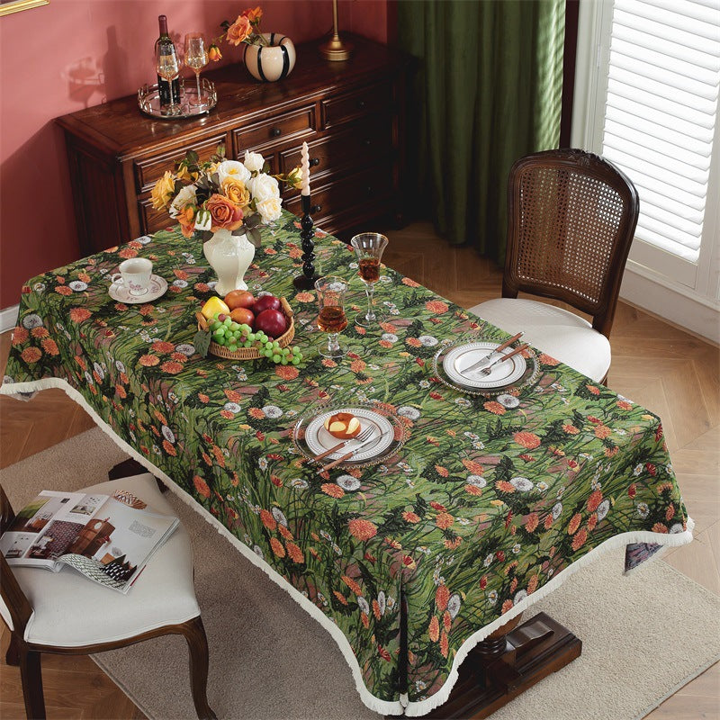 Bestickter Floral-Teppichstoff