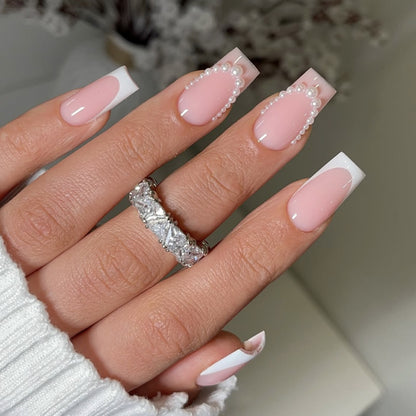 Elegantes Perl-Akzent Acryl-Nagelkunst-Set Brehn