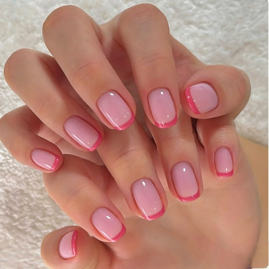 Chic Französische Tipp Acryl Press-On Nägel Brehn