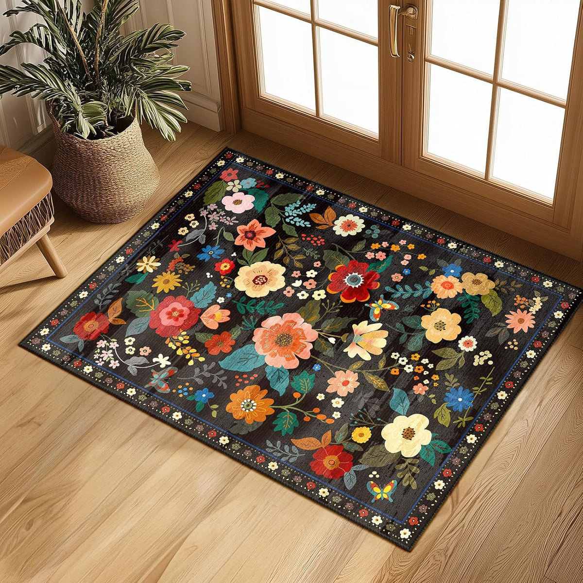Künstlerischer floraler Design-Teppich