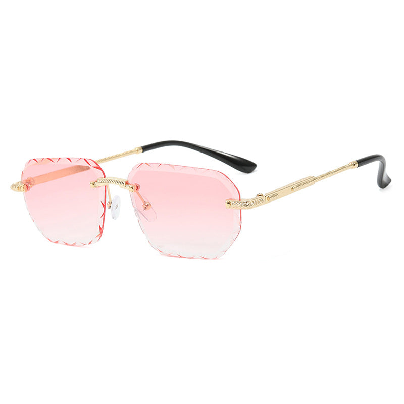 Damen geometrische Sonnenbrille mit verspiegelten Gläsern und robustem Rahmen Brehn