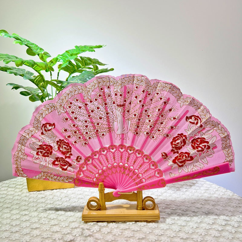 Damen Faltbarer Handventilator mit eleganten Stickereien Brehn