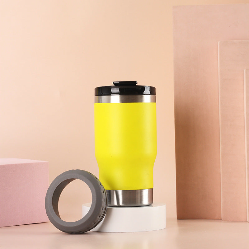 Damen Isolierter Kaffeebecher mit rutschfester Silikonunterlage Brehn