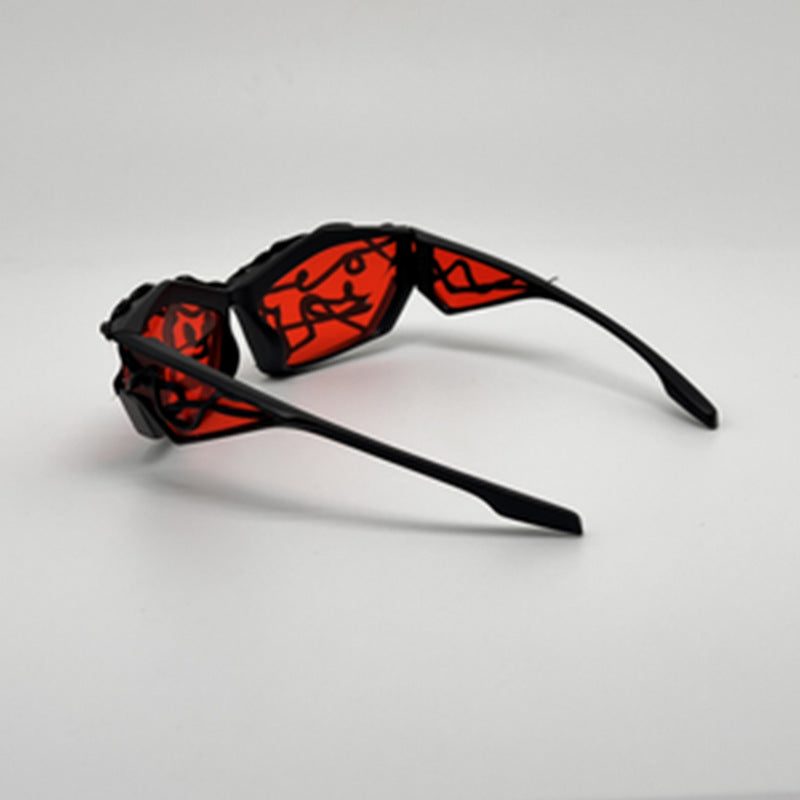 Damen Sportliche Sonnenbrille mit futuristischem Design Brehn