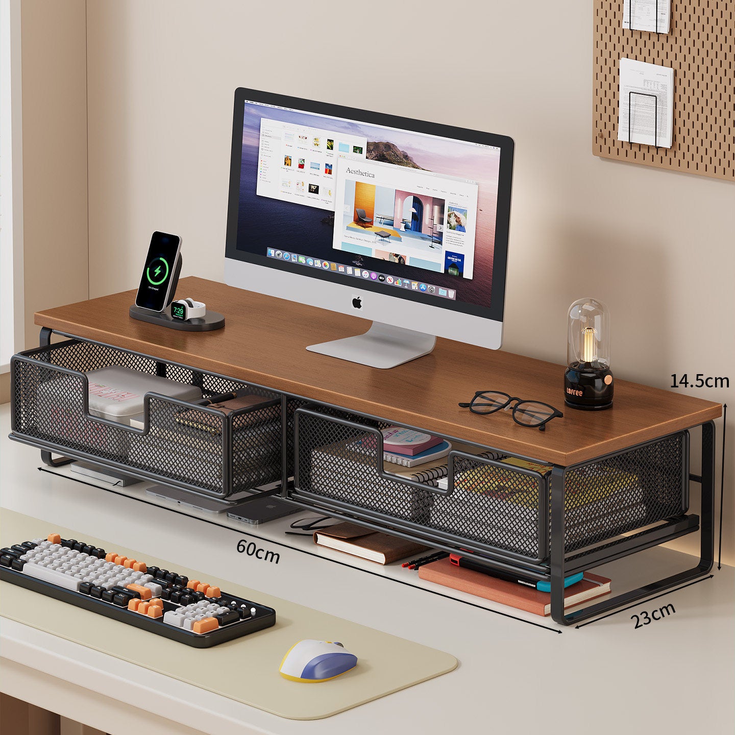 Multi-Funktions-Schreibtisch-Organizer mit Mesh-Speicherboxen Brehn